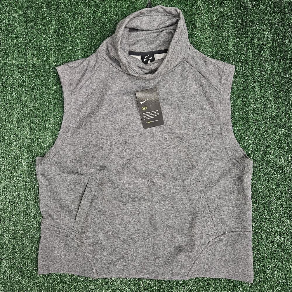 NEW Nike Womens Performance Sleeveless Fleece Turtleneck Cowlneck Sweatshirt XL